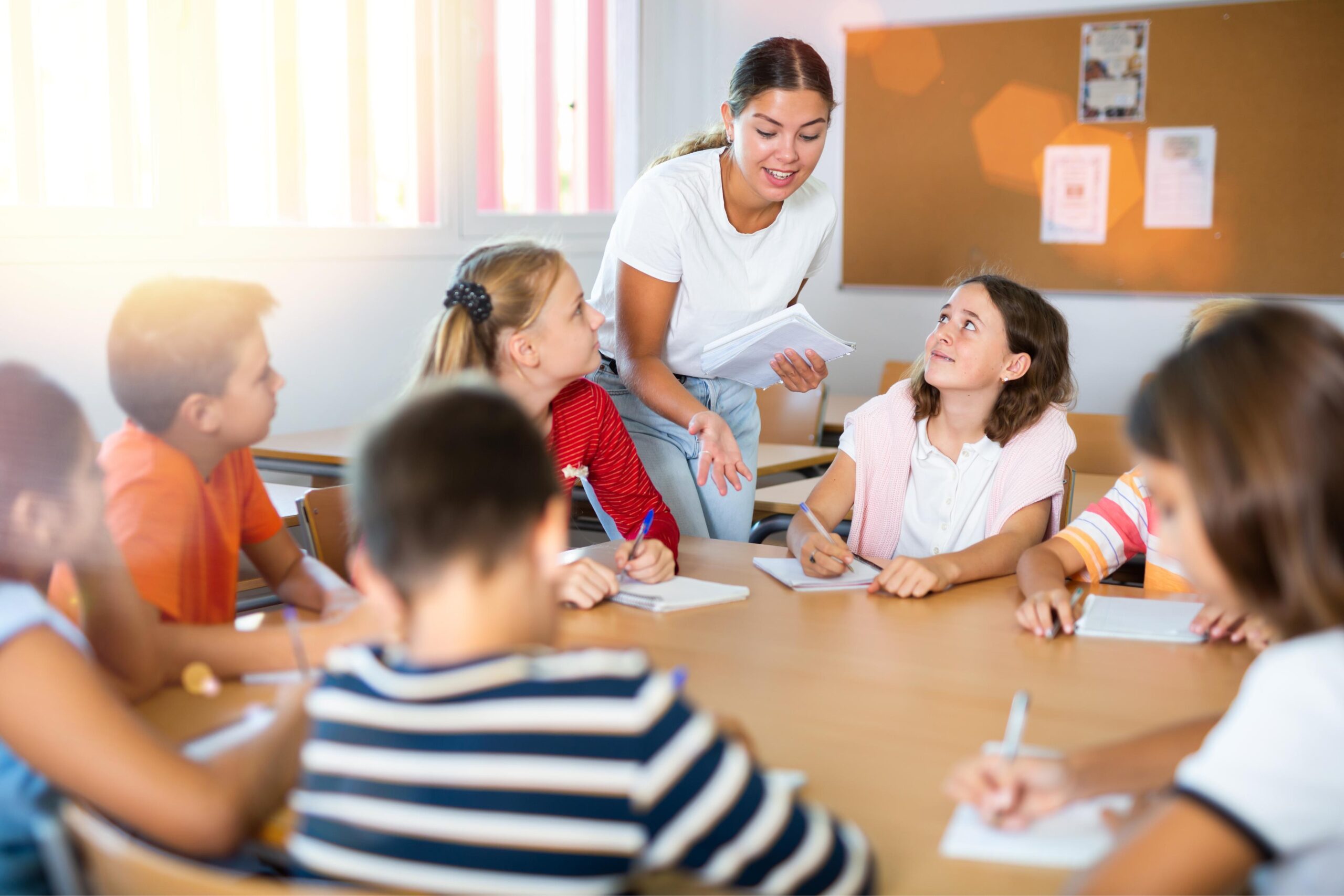 children on a tutoring program